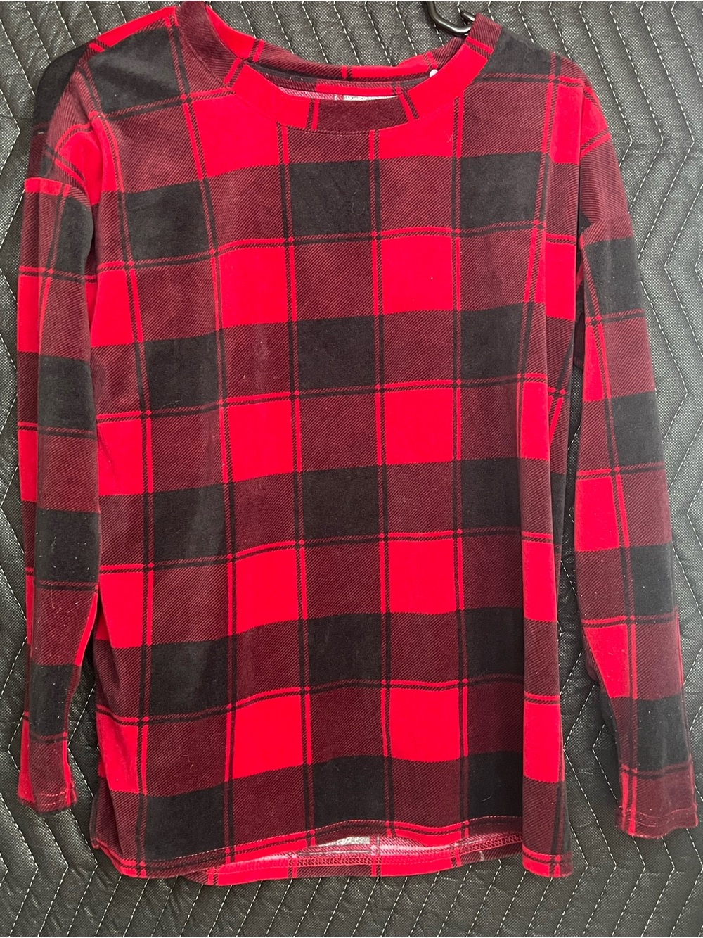 Women’s Red and Black Plaid Long sleeve pajama set